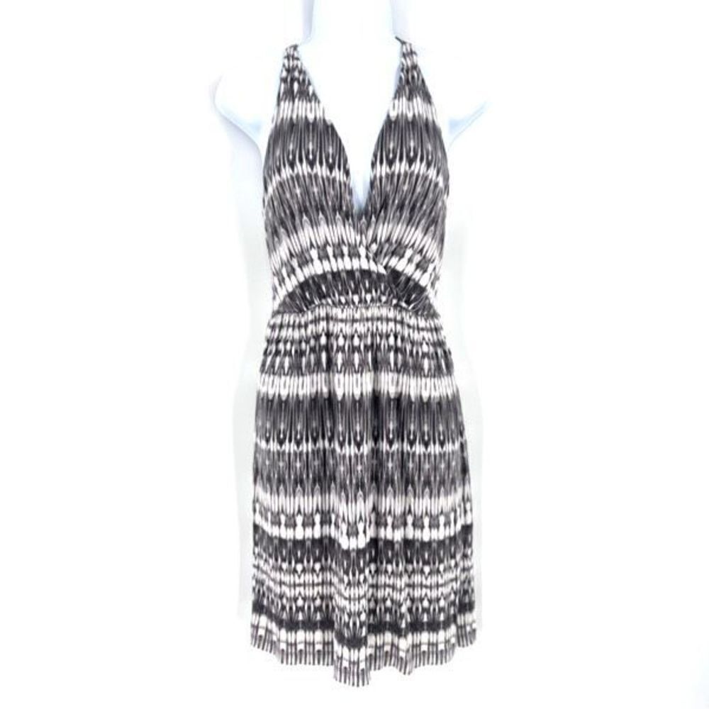 Cynthia Rowley Women's Wrap Dress Midi Sleeveless Racerback White‎ Gray Size XS